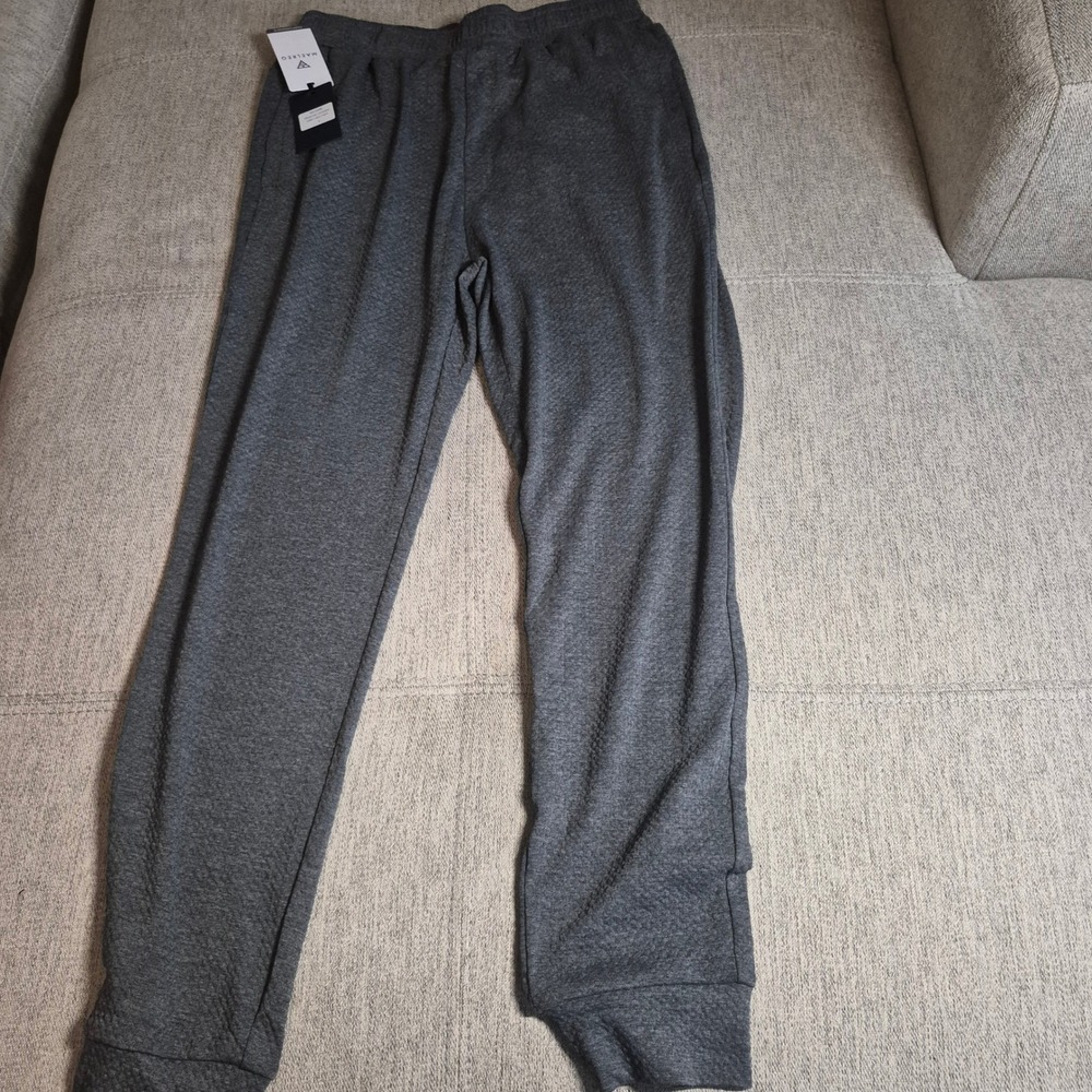 Maelreg Mens Performance Joggers Charcoal Grey UPF 30+ Wicking Stretch Pants New